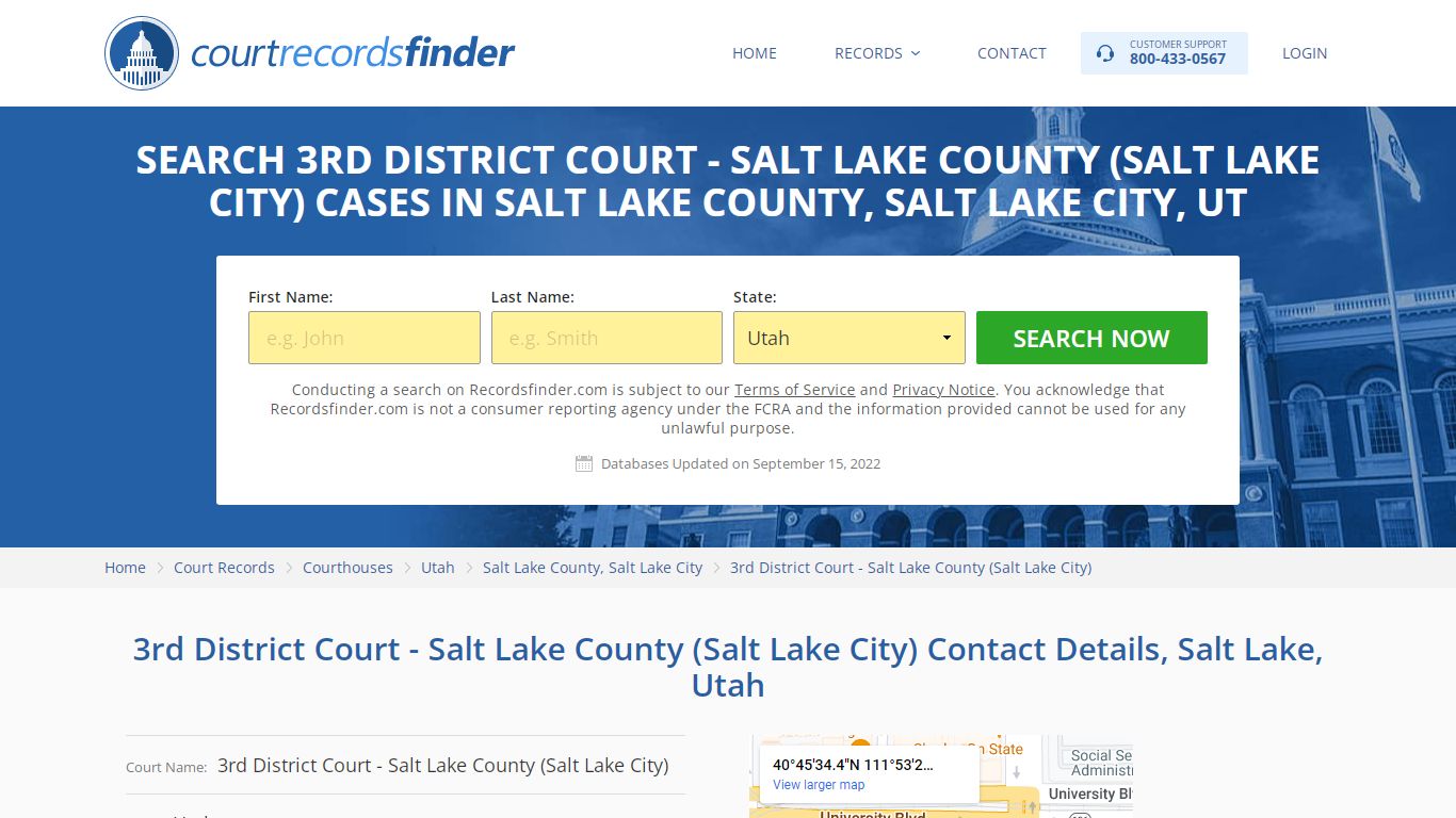 3rd District Court - Salt Lake County (Salt Lake City) Case Search ...